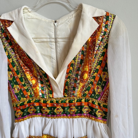 Vintage 70s Groovy Hostess Party Gown Dress - Picture 3 of 5